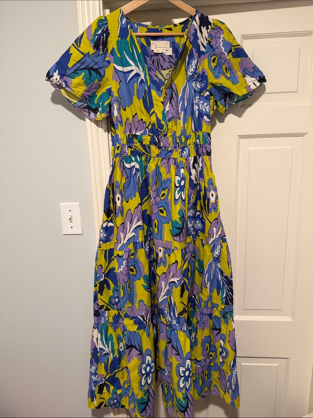 Anthropologie Somerset Short-Sleeved Maxi Dress